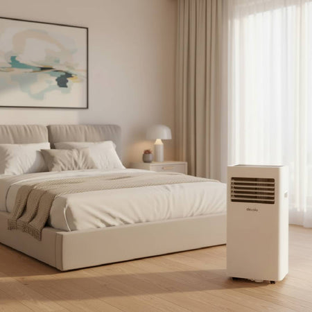 Devola Climatiseur Mobile avec Wifi et Kit Fenêtre – 10000 BTU – Refroidissement Uniquement – Blanc – DVAC10CW